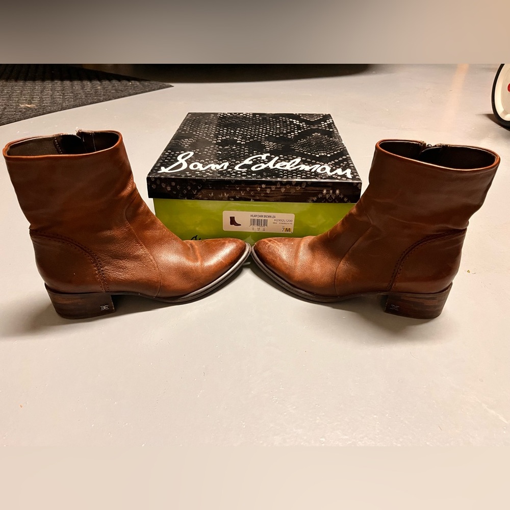 Sam Edelman Hilary Bootie- Dark Brown- Size 7 - Picture 3 of 5